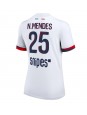 Paris Saint-Germain Nuno Mendes #25 Replika Borta Kläder Dam 2025-26 Kortärmad